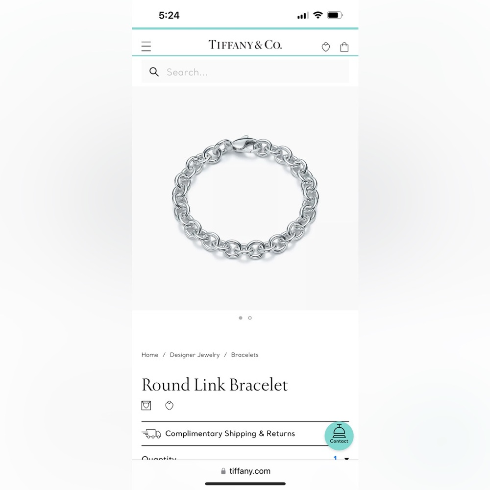 COPY - Never worn. Tiffany & Co Sterling Silver Round Link Bracelet